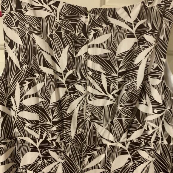 Women’s Summer Dress Van Heusen Brown And White Tropical Print Size 18 - Picture 6 of 8